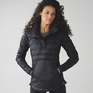 lululemon down for a run pullover black sweater